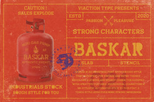 Baskar: A Versatile Vintage Industrial Slab Serif Font