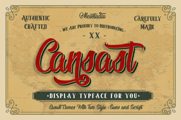 Cansast: A Nostalgic Display Font for Crafters