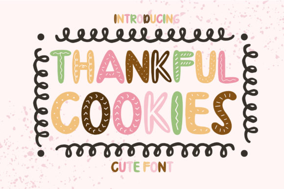 Discover Thankful Cookies: A Friendly Display Font for Creative Projects