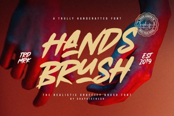 Hands Brush: A Modern Display Font for Eye-Catching Designs